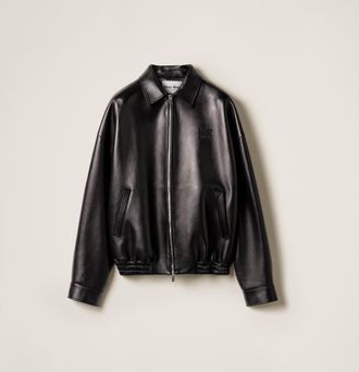 Miu Miu Plongé nappa leather jacket