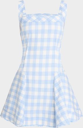 SIMKHAI Hannalie Plaid Sleeveless Mini Dress