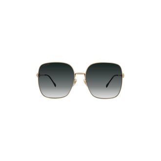 Gucci Mens Gold Tone Rectangular Sunglasses GG0879S001