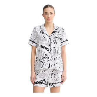 DKNY Dkny, Dames, Nachtkleding & Lounge, Wit, Maat: XS Katoen