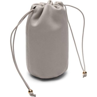 Mango Selection Small Leather Bucket Bag in Light/Pastel Grey at Nordstrom Rack
