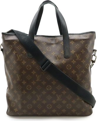 Louis Vuitton Brown Canvas Shoulder Bag Tote Bag (Pre-Owned)