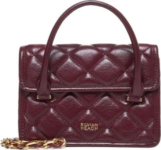 Silvian Heach Gewatteerde Tas met Handvat en Ketting - Dames - Handtassen - Rood - ONE Size - Tassen