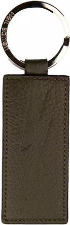 Neil Barrett Emerald Elegance Leather Mens Keychain