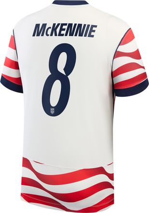 Nike Weston McKennie USMNT 2026 Stadium Home Nike Mens Dri-FIT Soccer Jersey in White | NN203943400-USM