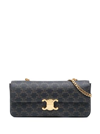 Celine 2021 Triomphe Coated Canvas Chain shoulder bag - Brown