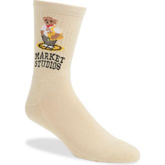 Market Bag Bear Crew Socks in Beige at Nordstrom