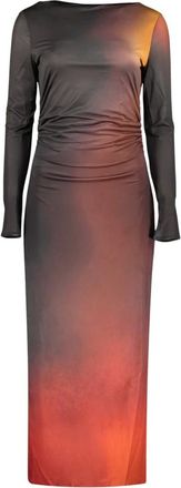 Desigual Berlin Lange Jurk met Print - Dames - Casual kleedjes - Veelkleurig - M - Kleedjes