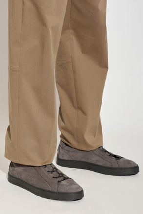 Tod's Leather Sports Shoes, Mens, Grey