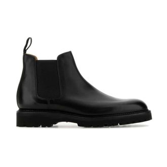 John Lobb Leather Chelsea Boots - male - John Lobb - Chelsea Boots - Black - 8 1/2 UK - Shoes