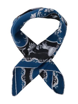 Versace Foulard in seta a fantasia - Blu