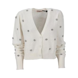 Twinset Dames, Truien, Wit, Maat: M Polyamide