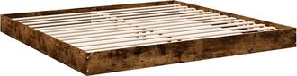 vidaXL Estructura De Cama Sin Colch&oacute;n Roble Ahumado 180x200 Cm Vidaxl