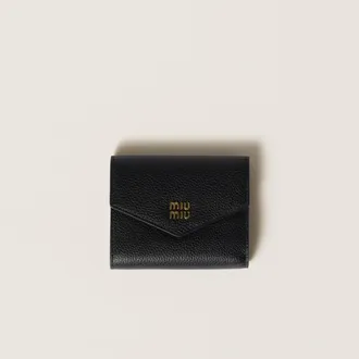 Miu Miu Small Leather Wallet, Woman, Black
