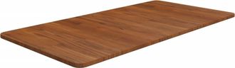 vidaXL Encimera Ba&ntilde;o Madera Maciza Tratada Marr&oacute;n Oscuro 100x50x1,5 Cm Vidaxl