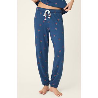 PJ Salvage Star Spangled Summer Pajama Pants in True Navy at Nordstrom, Size X-Large