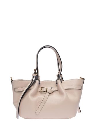 Luisa Vannini Beige Rundleer Tas