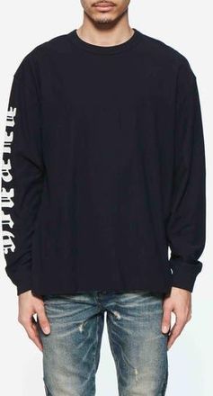 Purple Textured Long Sleeve Logo Cotton Jersey Graphic T-Shirt in Black at Nordstrom Rack, Size X-Large