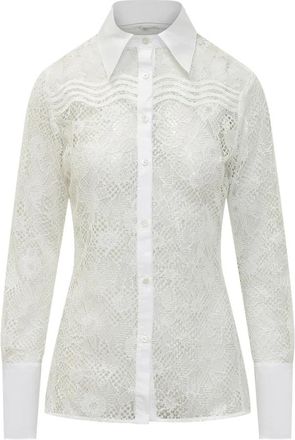 Pinko Coline Shirt - Dames - Overhemden - Wit - L - Denim - Overhemden