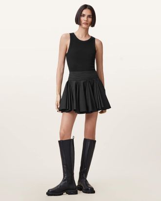 AllSaints Tulip Cotton Mini Skirt