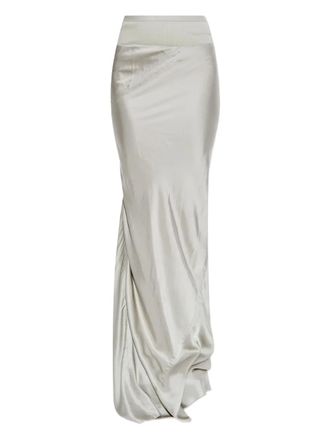 Rick Owens ribbed-waistband skirt - Silver