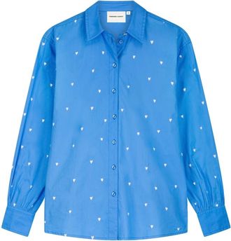 Fab By Fabienne Chapot Dina Blouse - Dames - Overhemden - Blauw - M - Katoen - Overhemden