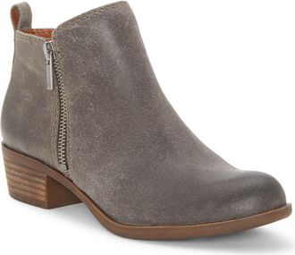 Lucky Brand Basel Bootie in Storm Leather at Nordstrom, Size 6.5