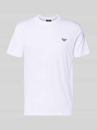 Emporio Armani T-Shirt mit Logo-Patch und Rundhalsausschnitt in Weiss, Gr&ouml;&szlig;e XXL