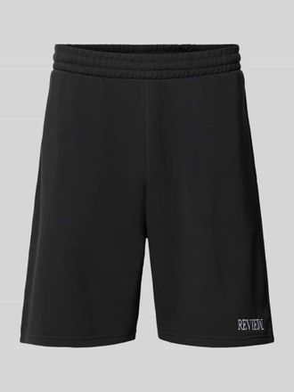 Review Regular Fit Shorts mit Label-Stitching in Black, Gr&ouml;&szlig;e XXL
