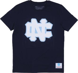 Mitchell & Ness Ncaa Logo Tee Unchee Navy - Heren - T-shirts - Blauw - XL - Katoen - Tops