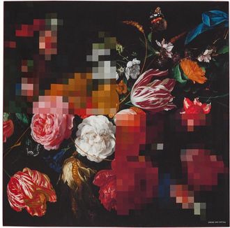 Dries Van Noten Floral-print Silk Scarf - Black - One Size