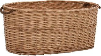vidaXL Cesta per Legna con Maniglie 78x54x34cm Salice Naturale - Vidaxl