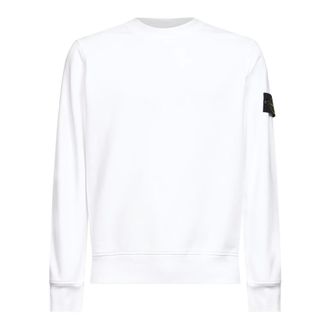 Stone Island Sweatshirts, male, White, 2XL, Crewneck Sweatshirt