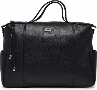 Ermanno Scervino Black Polyurethane Violeta Handbag