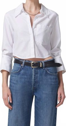 Citizens Of Humanity Bea Crop Top In White