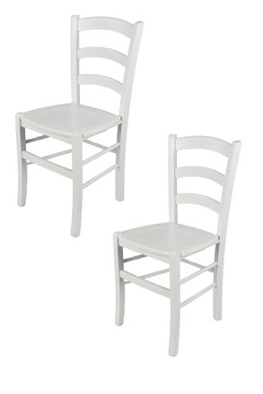 Tommychairs Tommychairs 2 Sillas Venezia En Madera De Haya Blanca