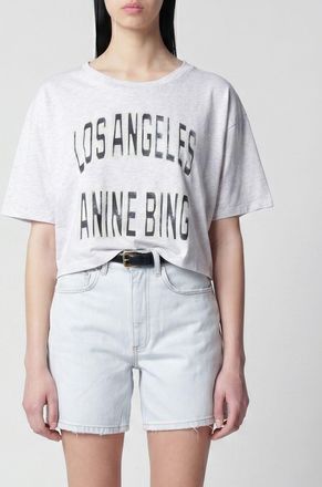 Anine Bing T-shirts crop in cotone con logo