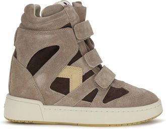 Isabel Marant Womens Leather High-Top Sneakers Sand Brown-Chocolate Calf (bos Taurus) Trainers Brown/chocolate
