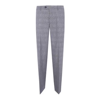 Golden Goose Gestreepte Pantalon met Tailored Fit - Heren - Nette broeken - Grijs - M - Leer - Broeken