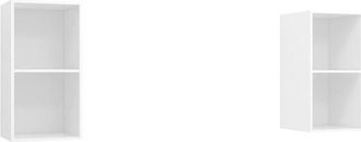 vidaXL Vidaxl - Wall-mounted tv Cabinets 2 pcs White Engineered Wood