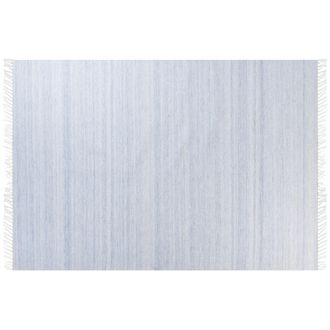 Beliani Alfombra Azul Claro 160 X 230 Cm Pet Reciclado Flecos Interior Exterior Malhia