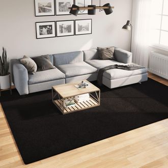 vidaXL Vidaxl - Alfombra De Pelo Corto Suave Lavable Huarte Negro 240x340 Cm
