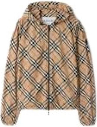 Burberry Truien & Vesten, Dames, Beige, M, Wol, Check Cardigan van wolmix