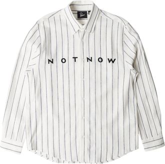 by Parra Casual Shirts - Heren - Casual Overhemden - Wit - M - Linnen - Overhemden