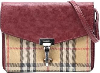Burberry Pre-owned Cross Body Bags, female, Red, Size: ONE SIZE Pre-owned Leather Crossbody Bag