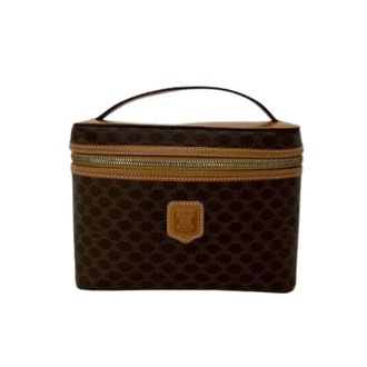 Celine Pre-owned Handbags, female, Brown, Size: ONE SIZE Pre-owned Macadam Triomphe PVC Leather Handbag