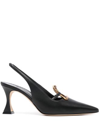 Manolo Blahnik 70mm Nikkal slingback pumps - Black