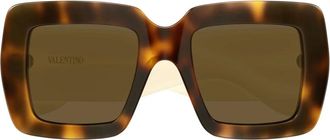 Valentino Vg0056S Zonnebril - Dames - Accessoires - Bruin - Maat: 51 MM Nylon
