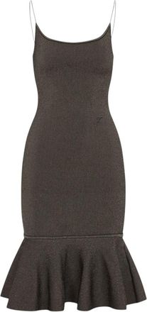 Jacquemus Dark Grey Scoop Neck Mini Dress