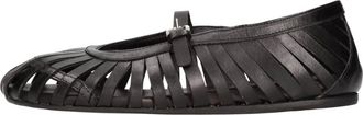 Pantanetti Ballerinas - Dames - Ballerinas - Zwart - 37 EU - Leer - Schoenen